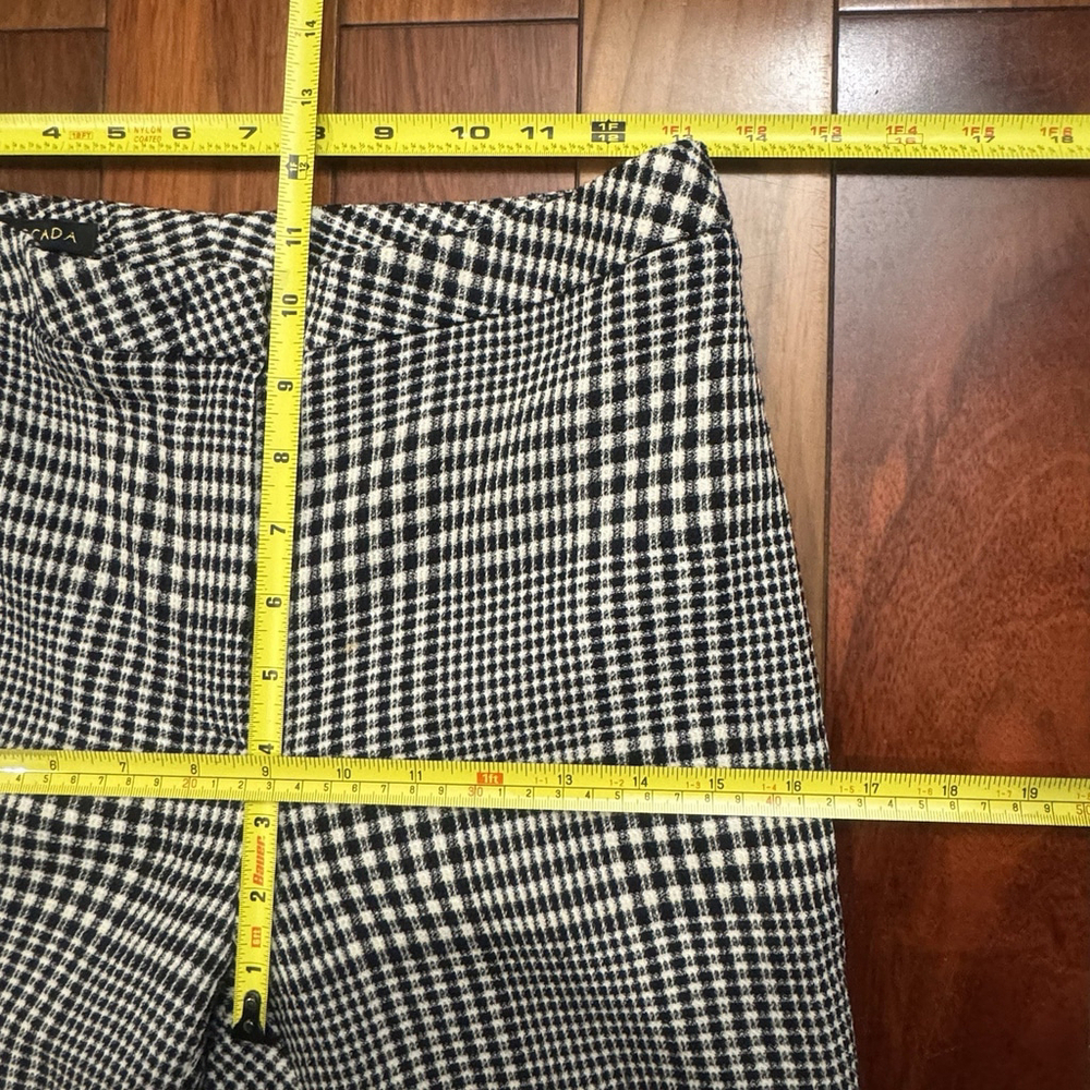 Escada Wool Blend Glen Plaid Pants Size:38(US Size:S) Women Strech - Picture 3 of 8